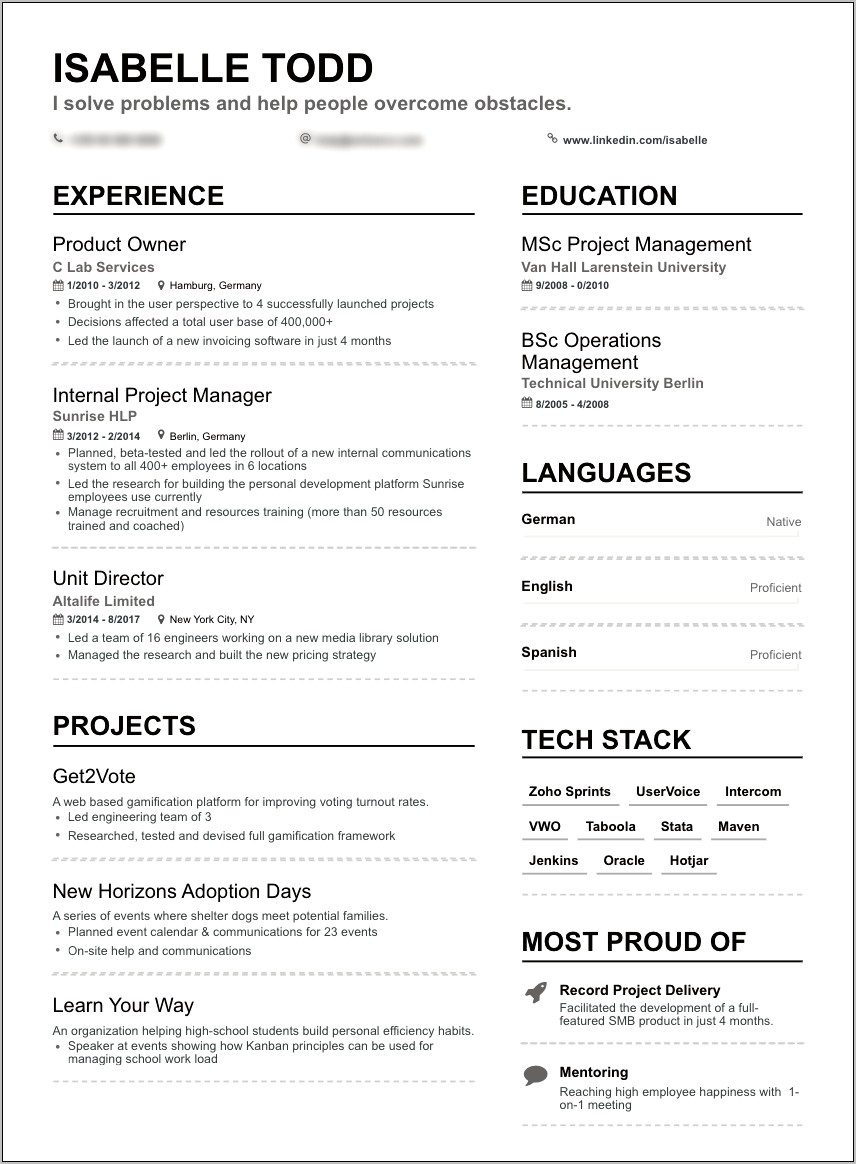 Free Examples Of Combination Resumes