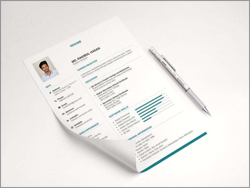 Free Fancy Professional Resume Templates