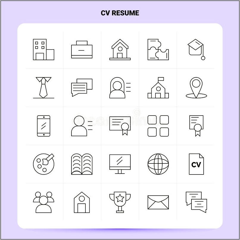 Free Icon Set For Resume