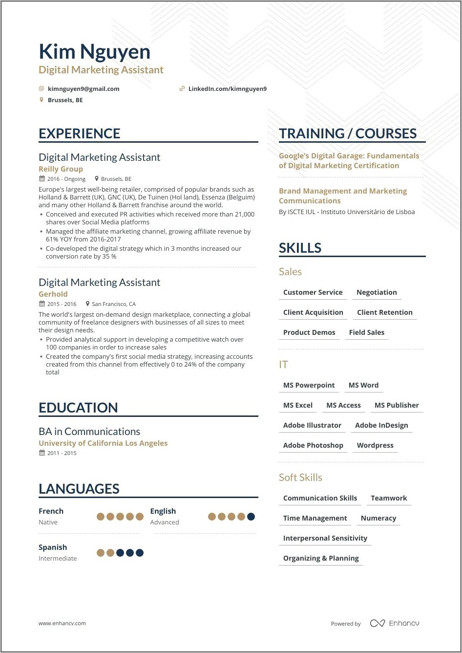 Free Marketing Manager Resume Samples