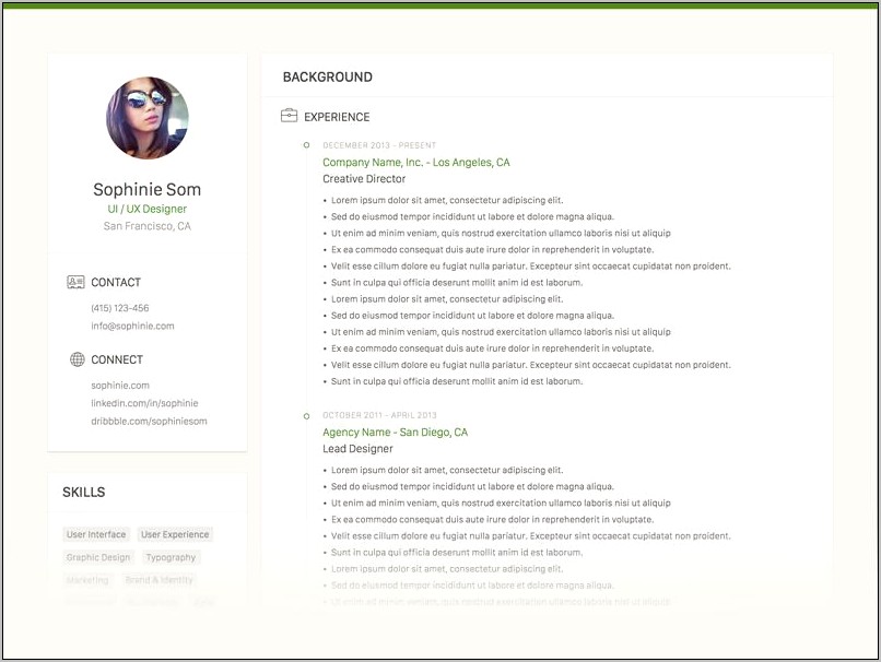 Free Material Design Resume Template