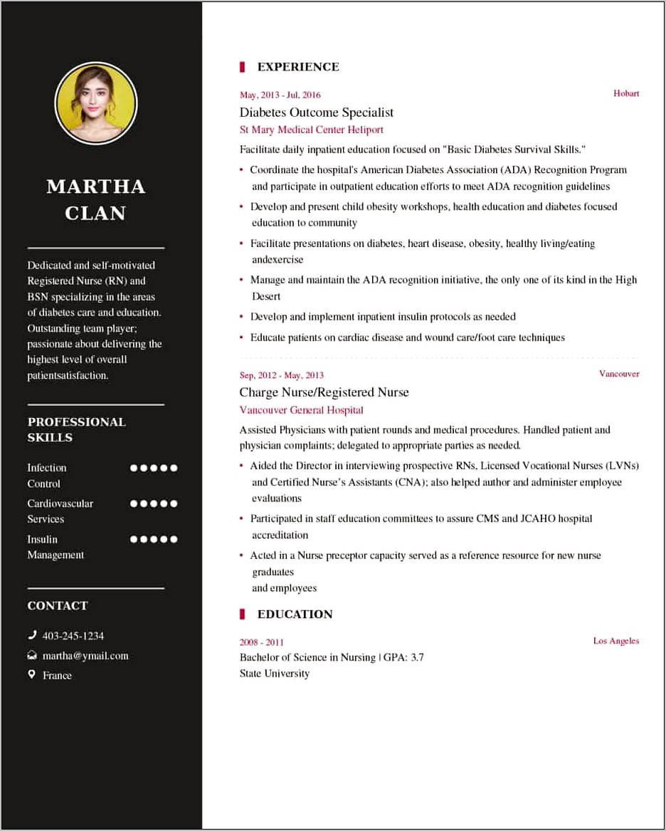 Free Microsoft Nurse Resume Template