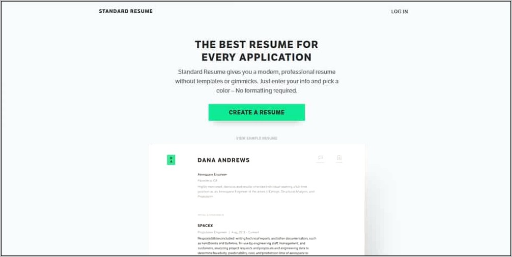 Free No Gimmick Resume Online