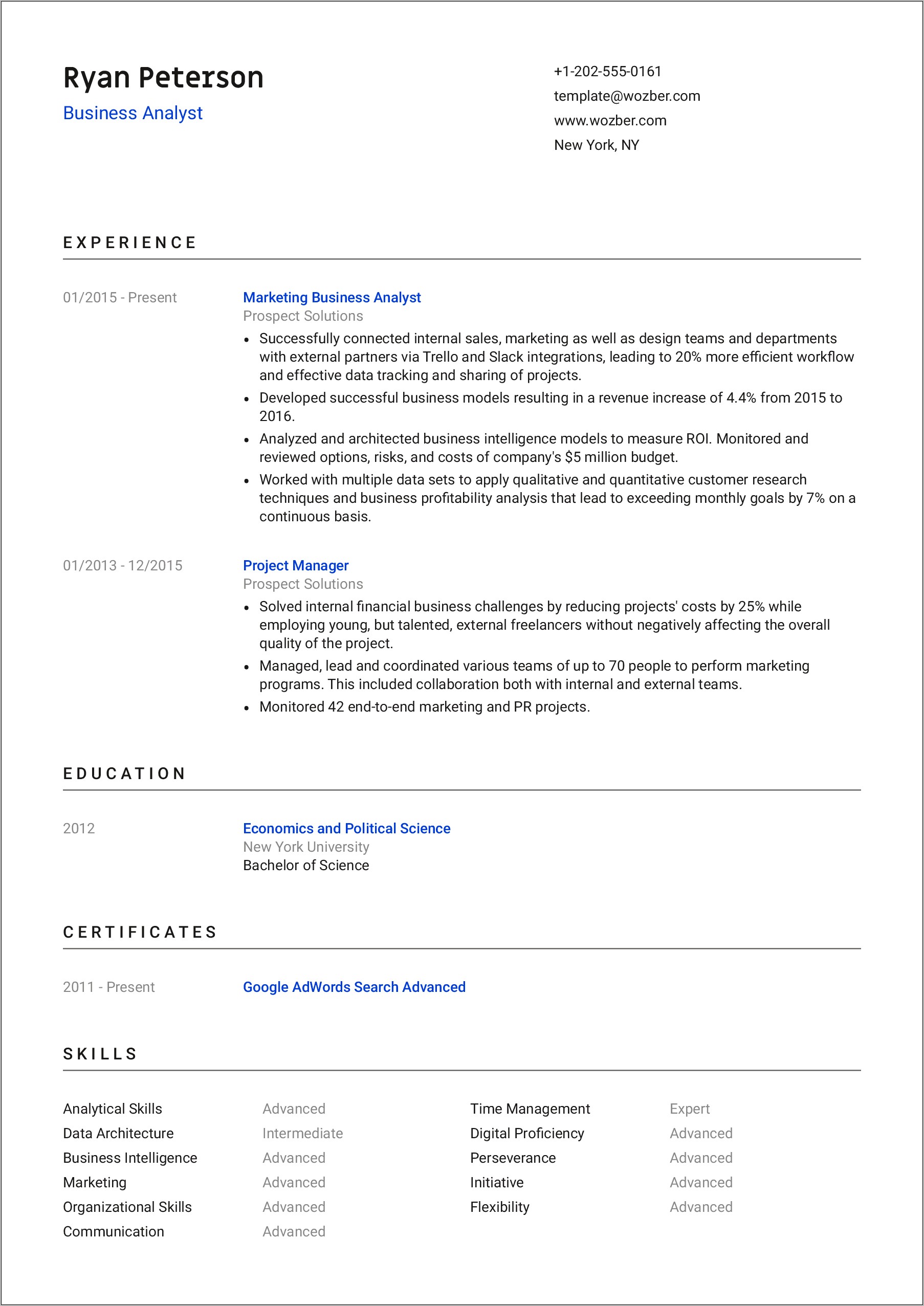 Free Online Resume Wizard Templates