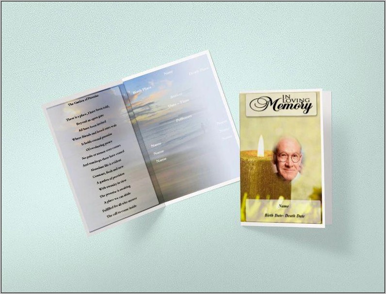 Free Printable Funeral Program Template Download