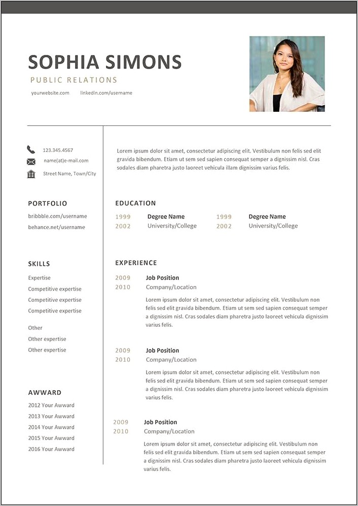 Free Public Relations Resume Template