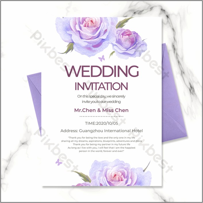 Free Purple Wedding Invitation Templates Download