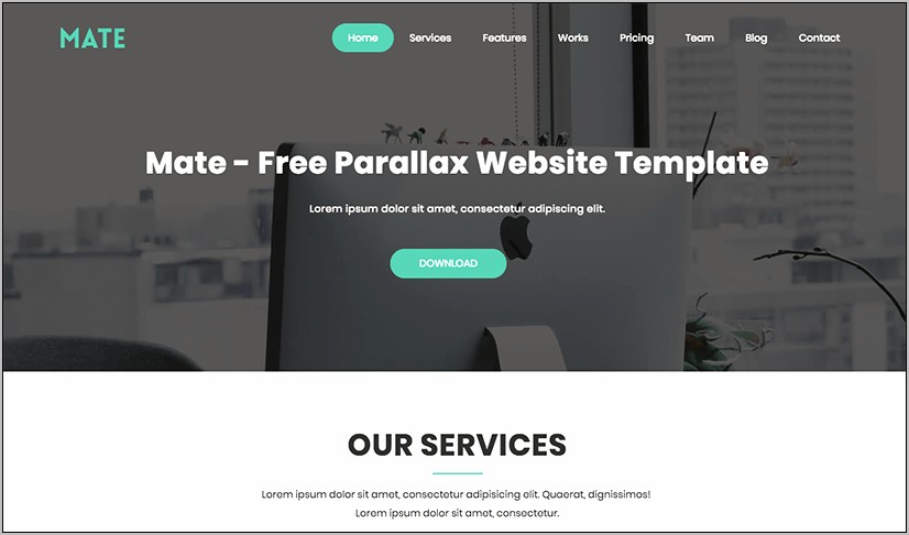 Free Responsive One Page Template Download