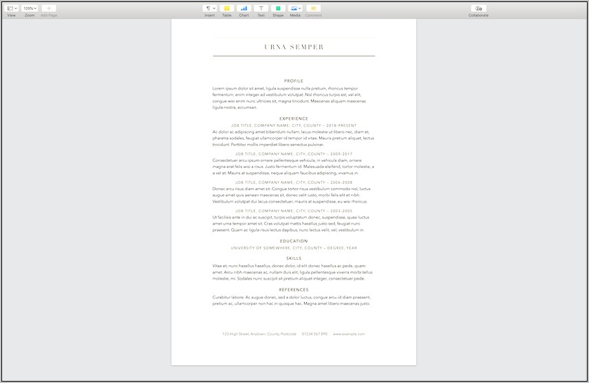 Free Resume Download For Mac