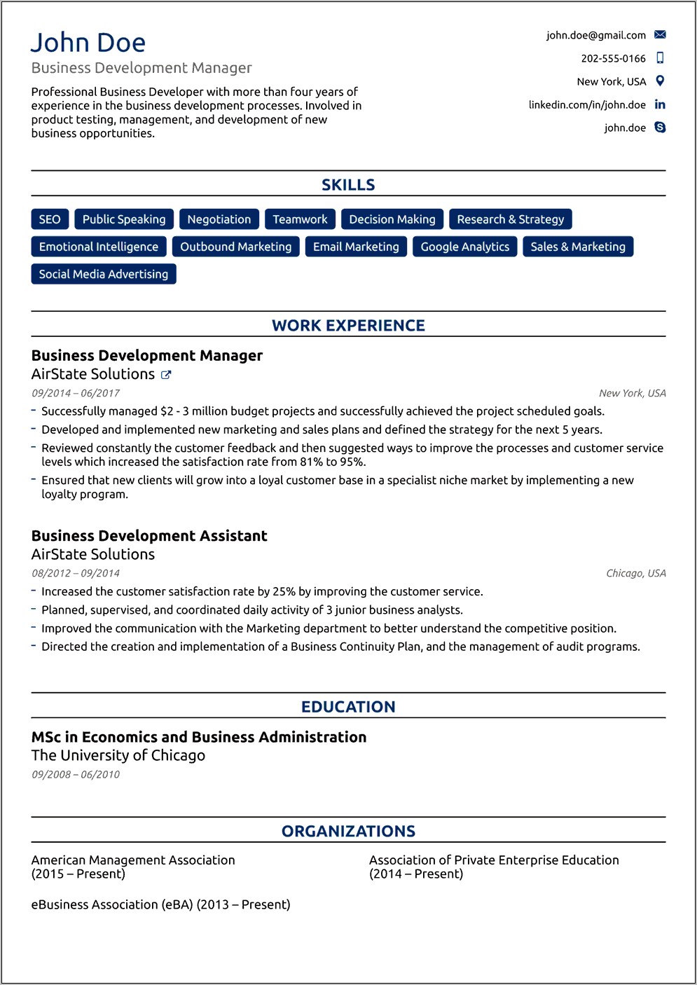 Free Resume Forma For Students