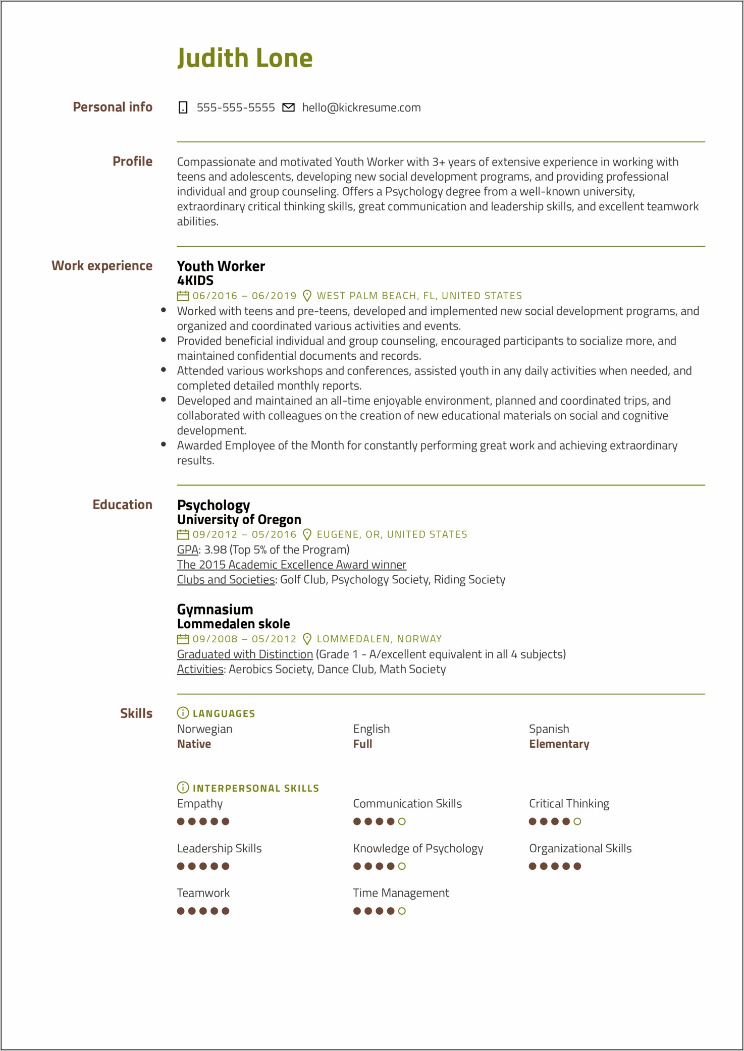 Free Resume Template Australia 2019