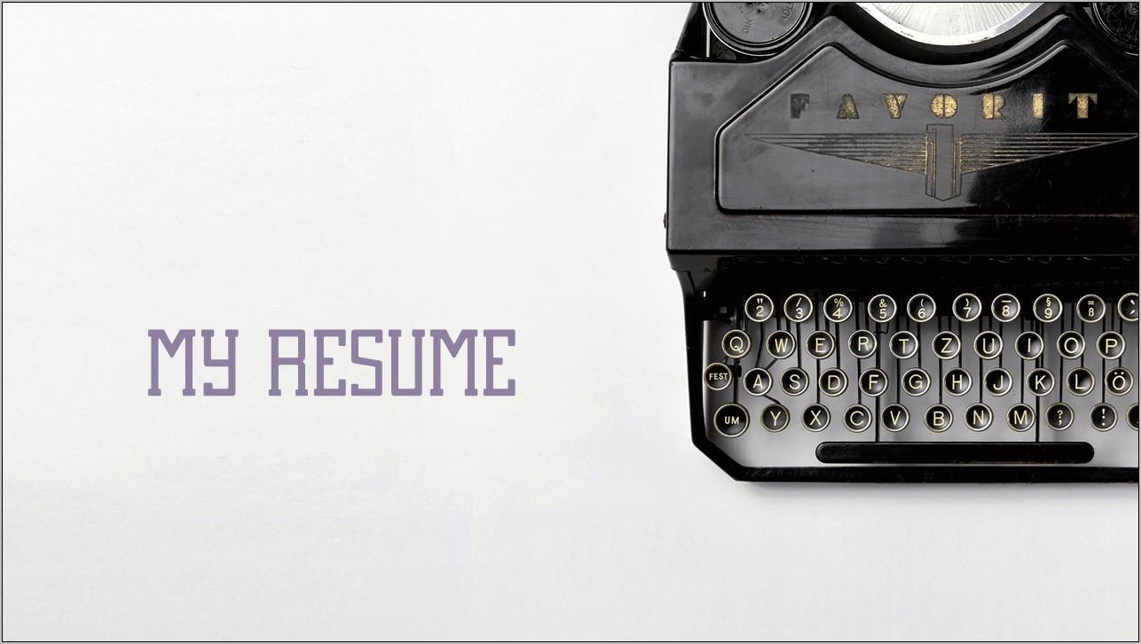 Free Resume Templates For Ppt