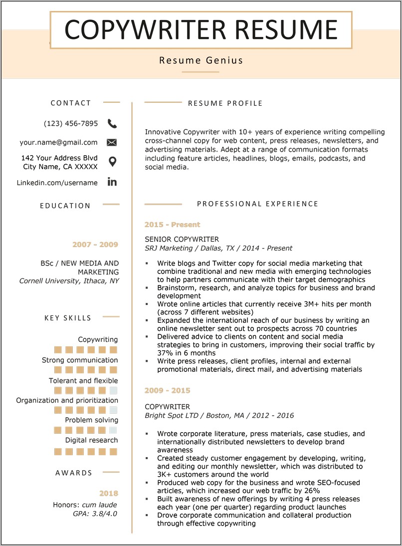 Free Resume Templates For Translators