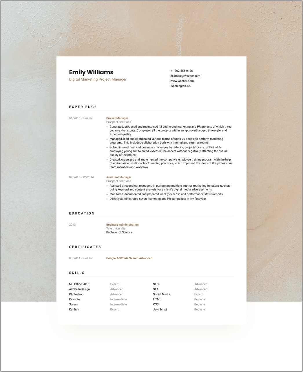 Free Resume Templates Without Dates