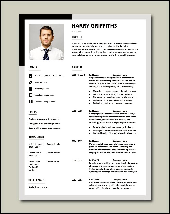 Free Sales Director Resume Template