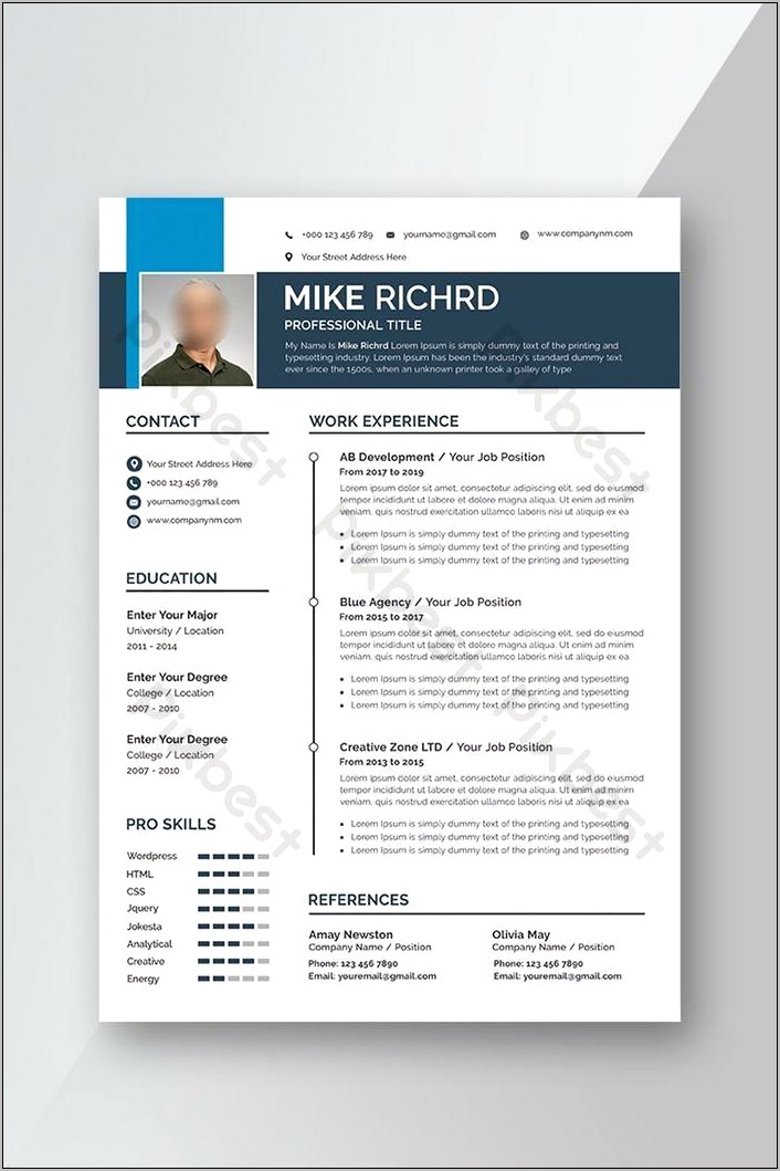 Free Sample Resume Templates 2015