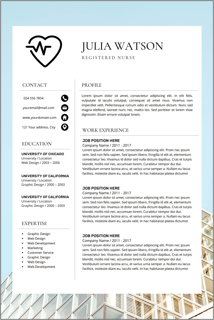 Free Sample Rn Resume Template