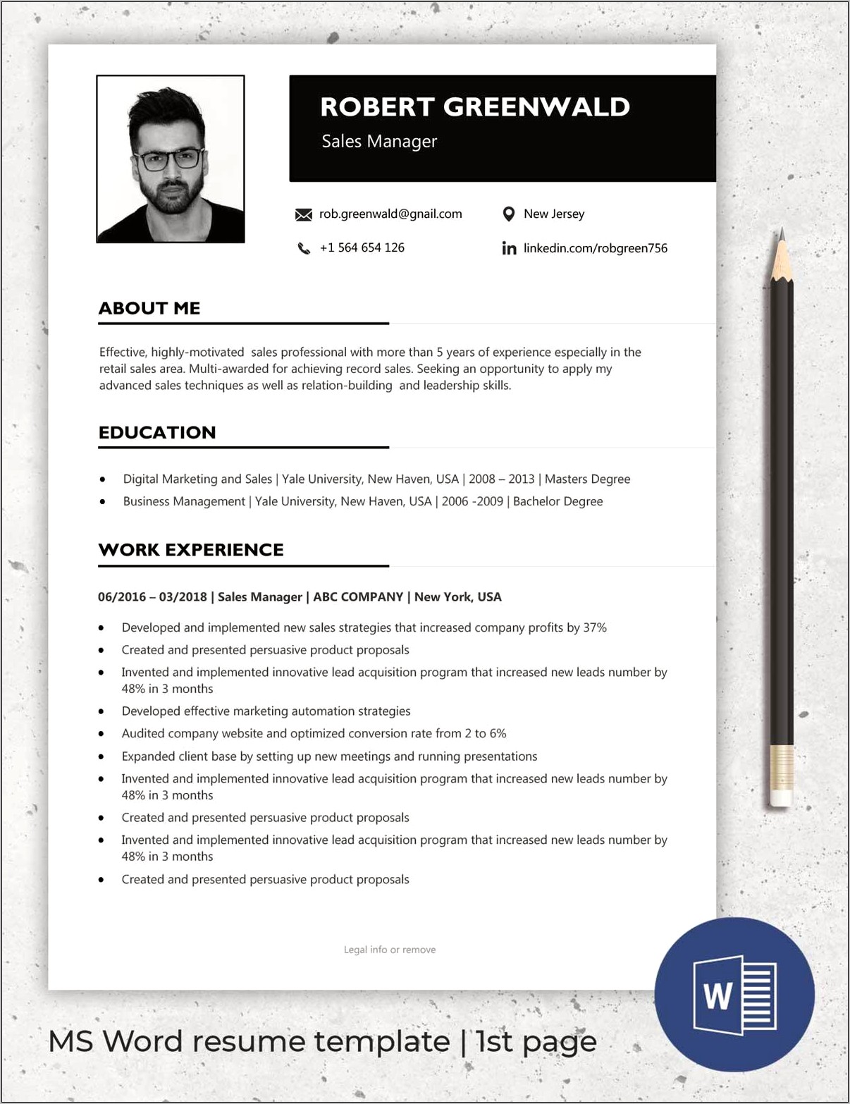 Free Skilled Resume For Word