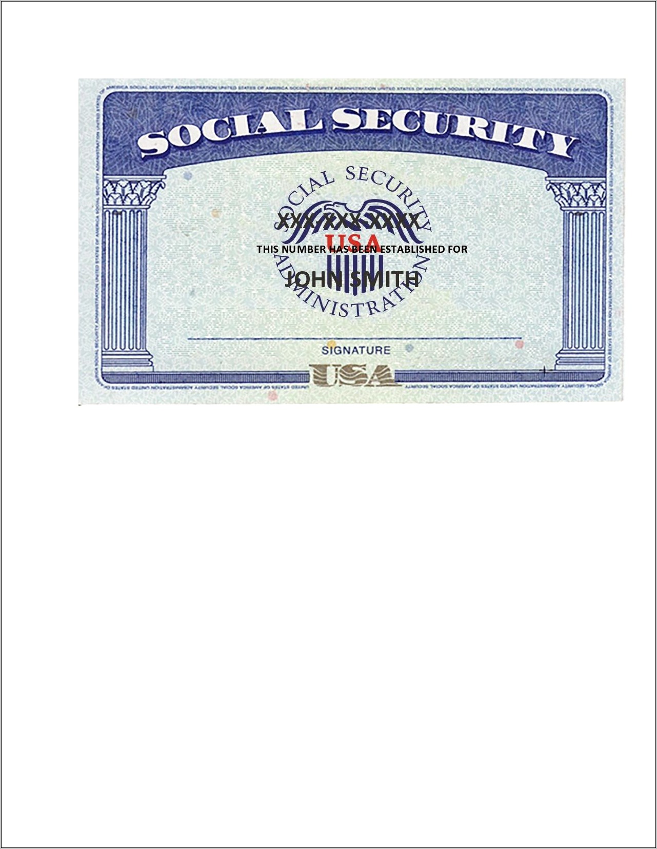 Free Social Security Card Template Download