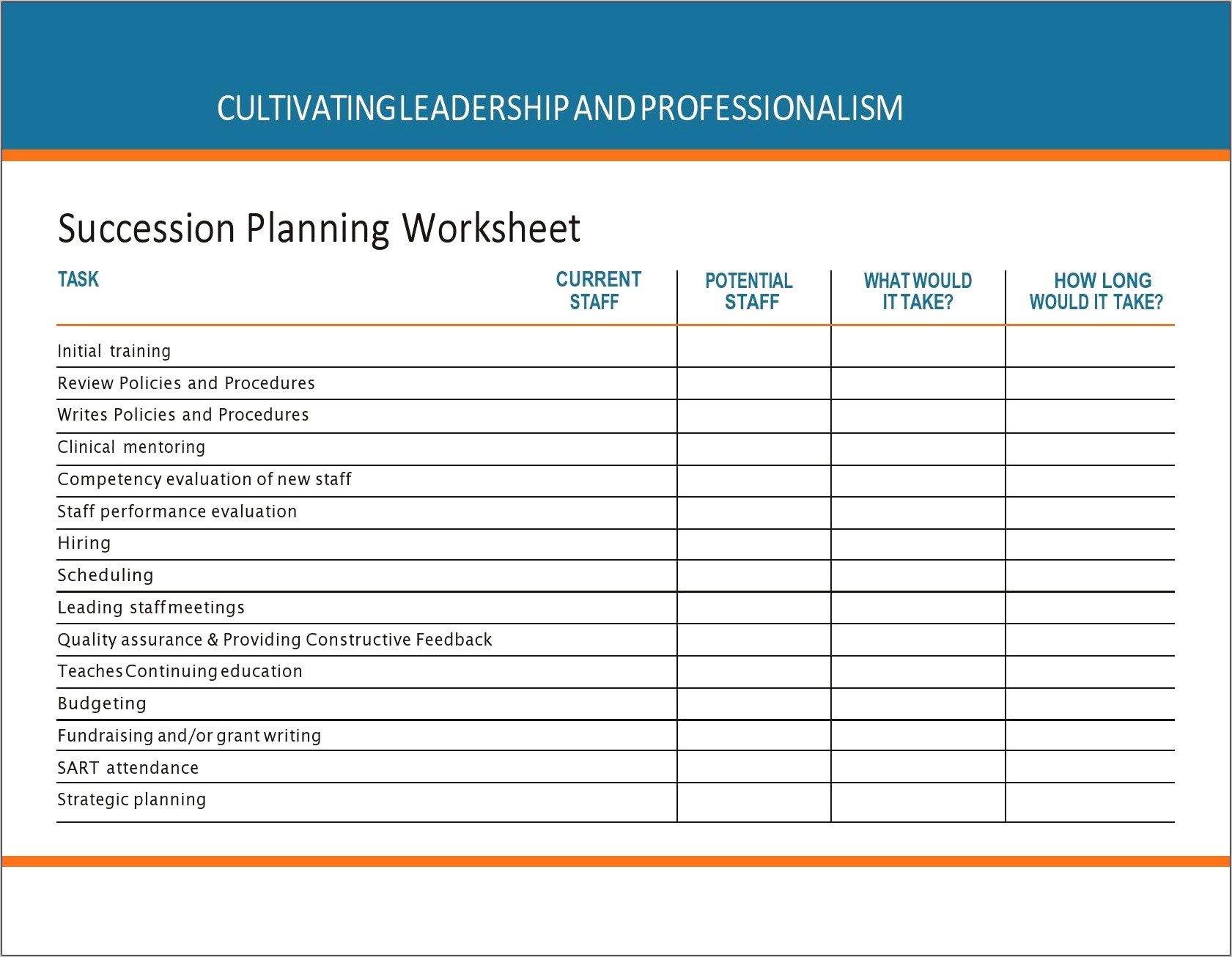 Free Transition Plan Template Excel Download