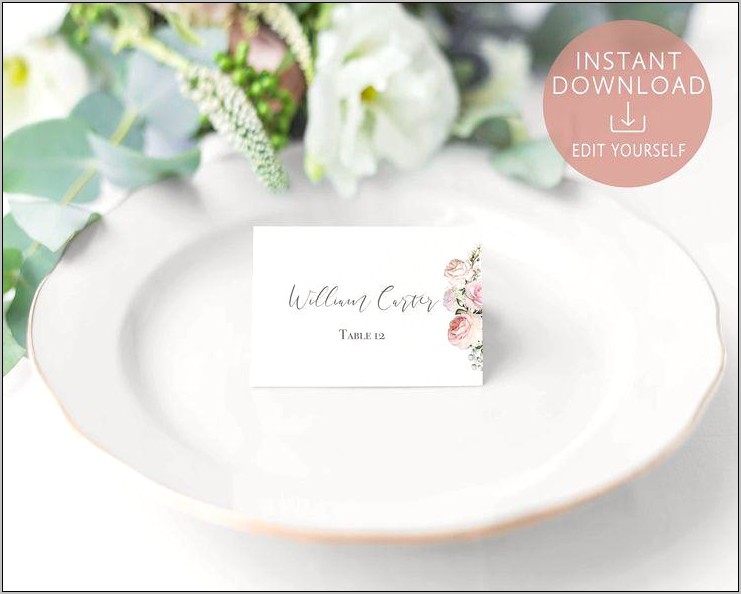 Free Wedding Place Card Template Download