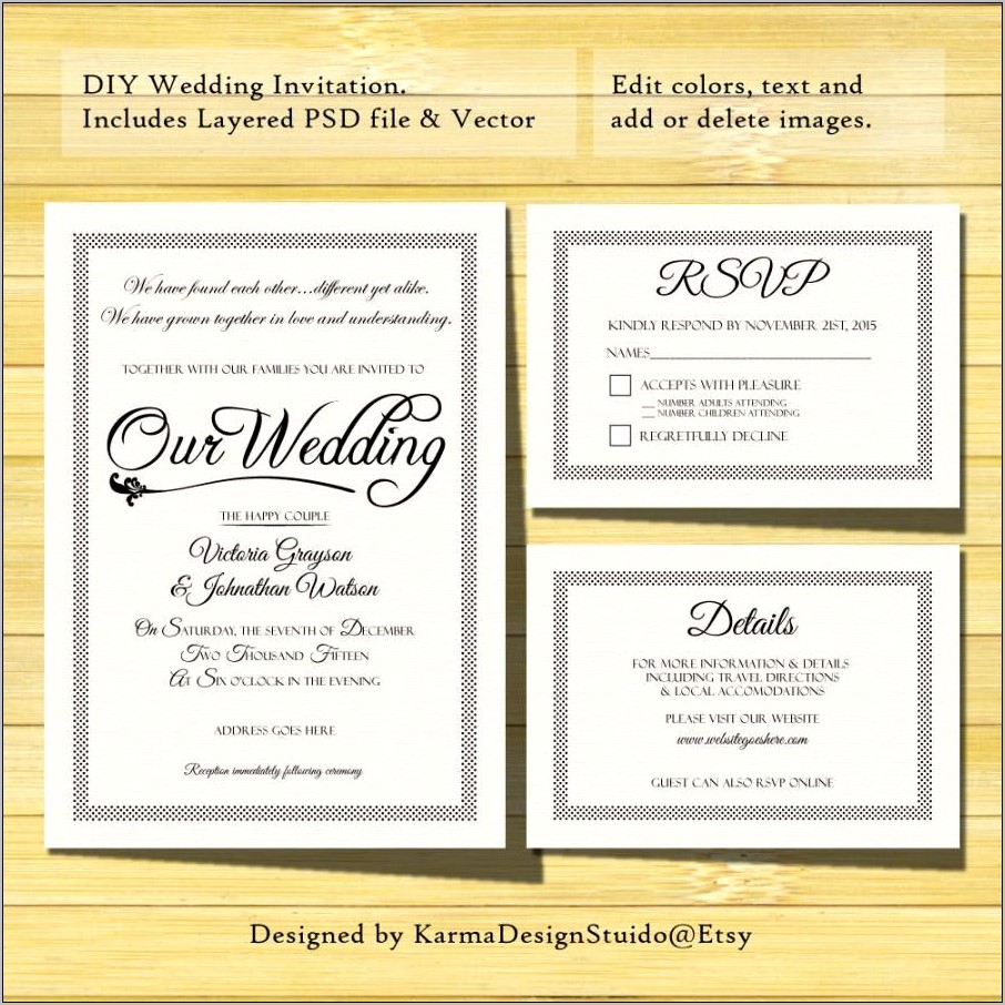 Free Wedding Response Card Template Download