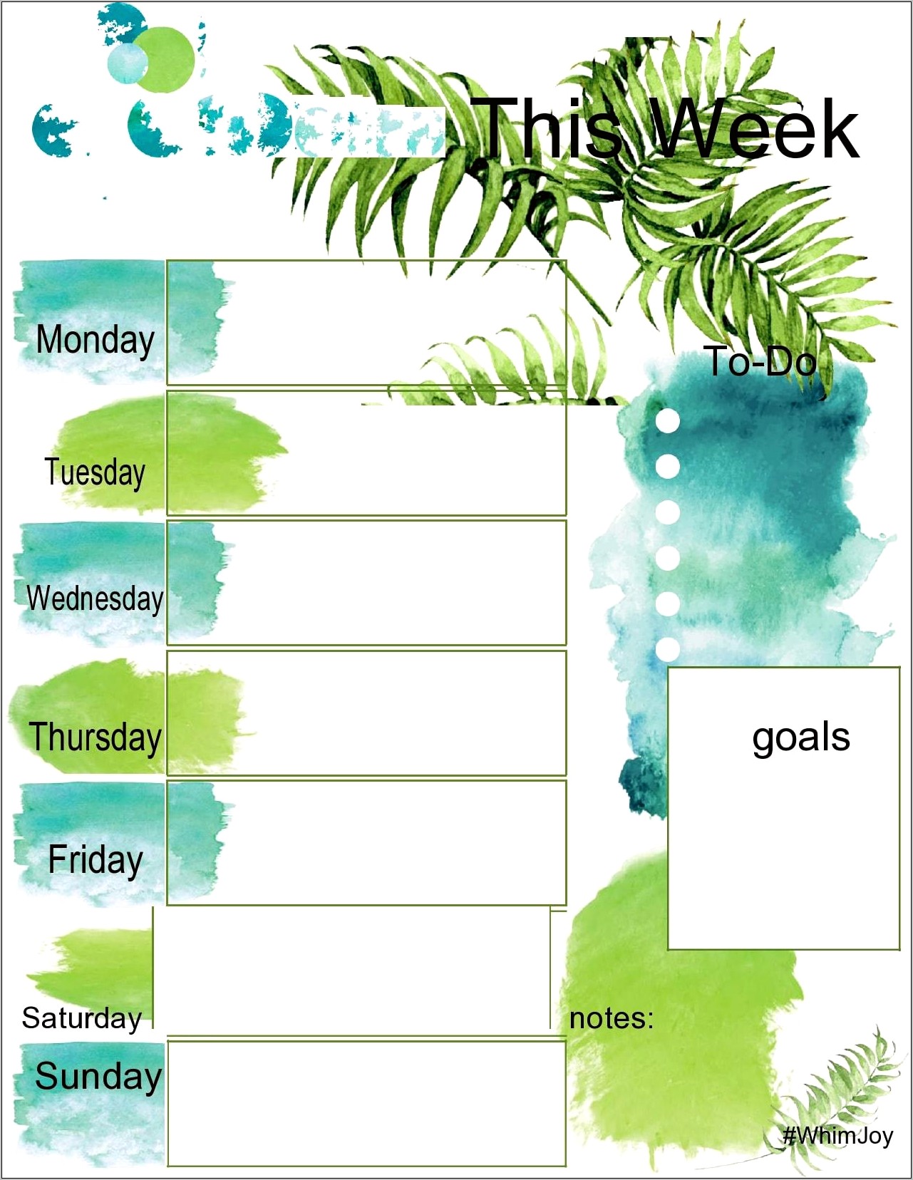 Free Weekly Planner Excel Template Download