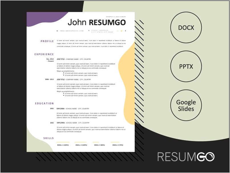 Free Word Resume Sharp Patterns