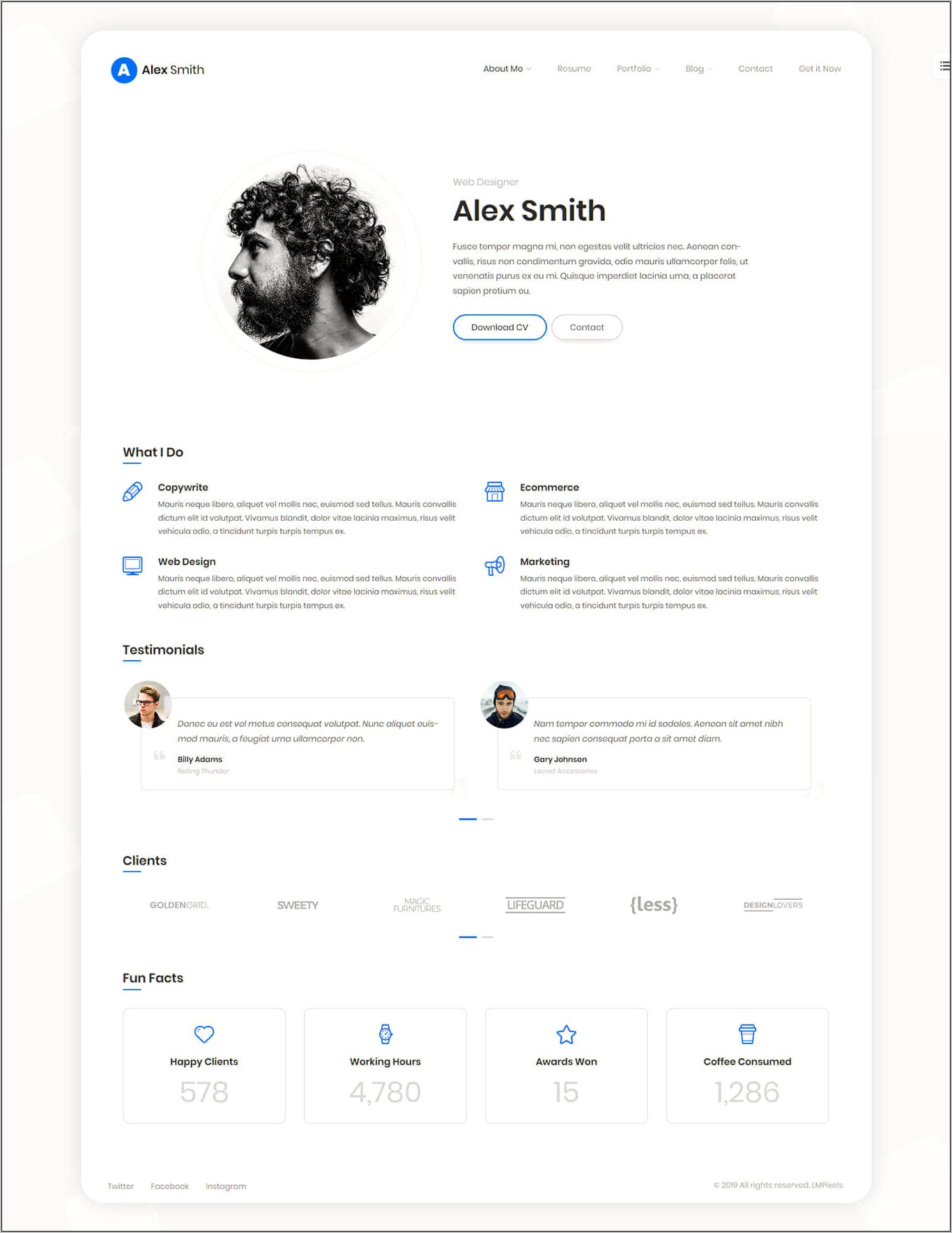 Free WordPress Online Resume Themes