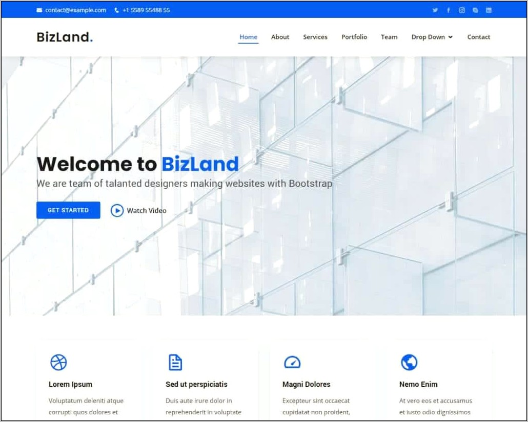 Front End Bootstrap Template Free Download