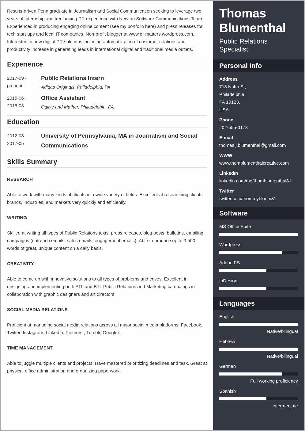 Functional Resume Example Years Unemployed