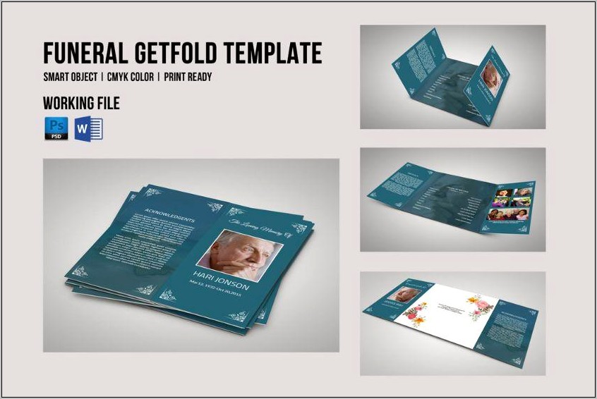 Funeral Booklet Template Psd Free Download