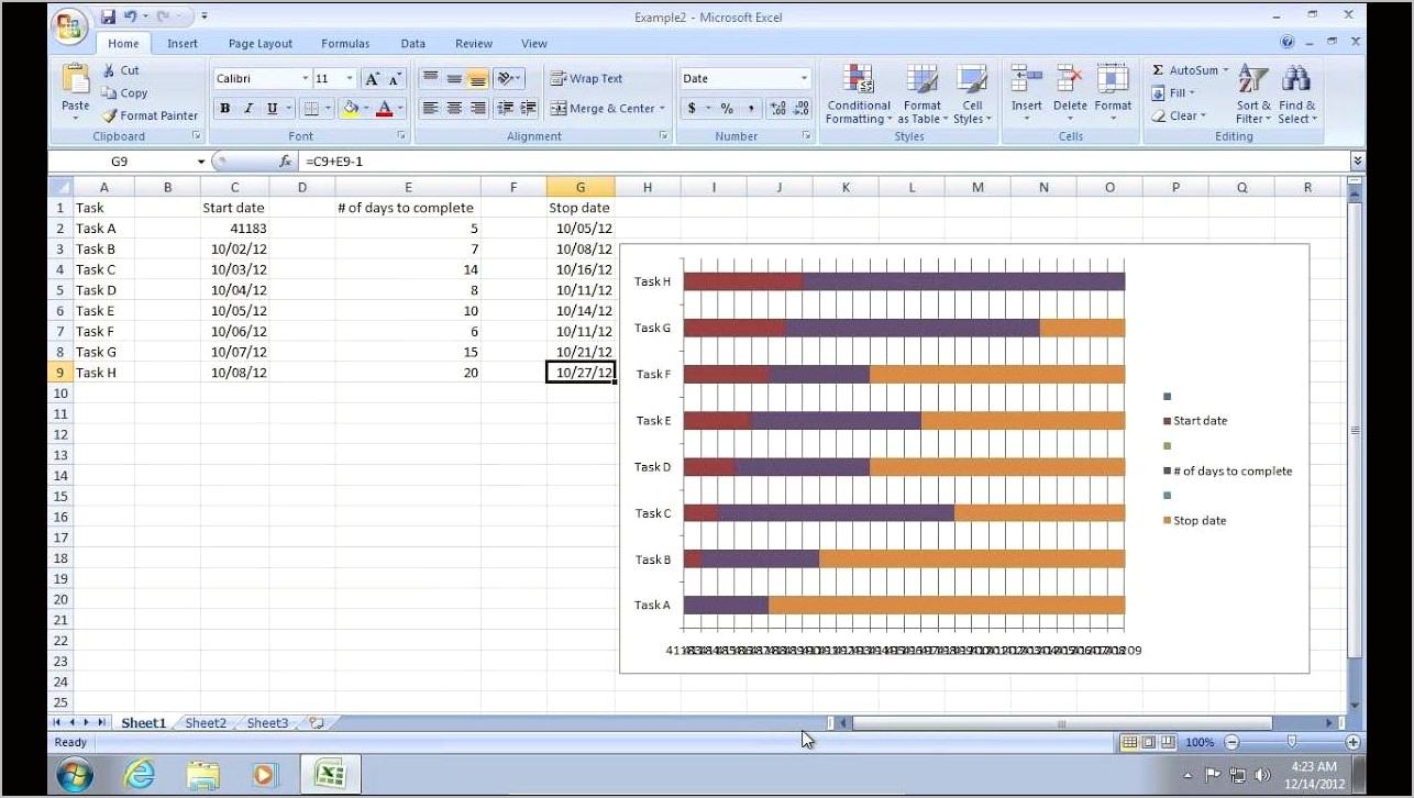 Gantt Chart In Excel 2007 Template Download