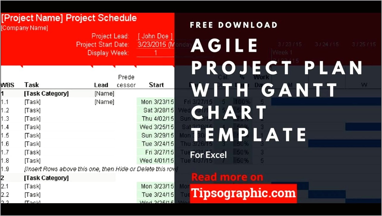 Gantt Project Planner Excel Template Download