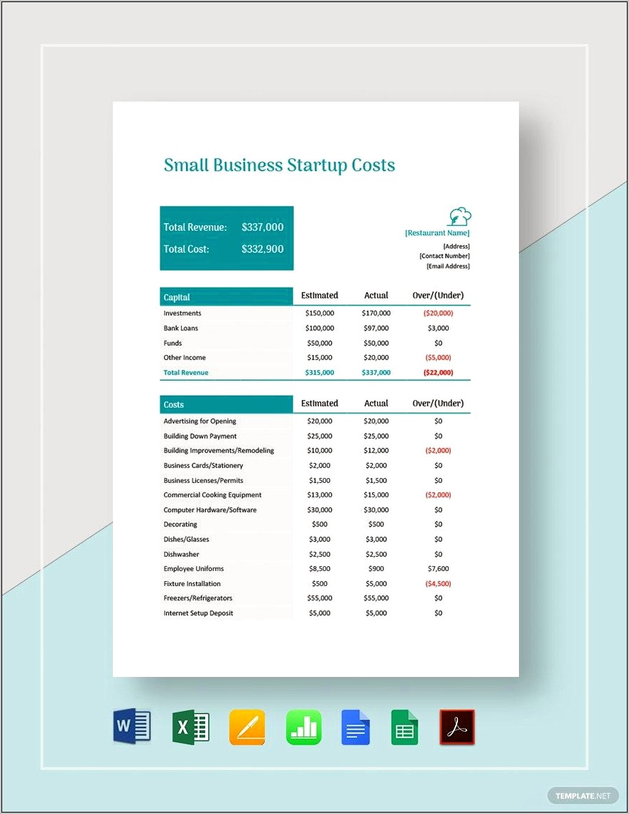 Garment Cost Sheet Template Free Download