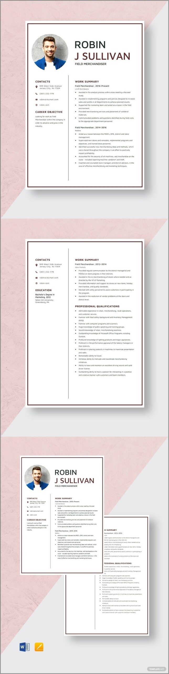 Garment Merchandiser Resume Sample Pdf