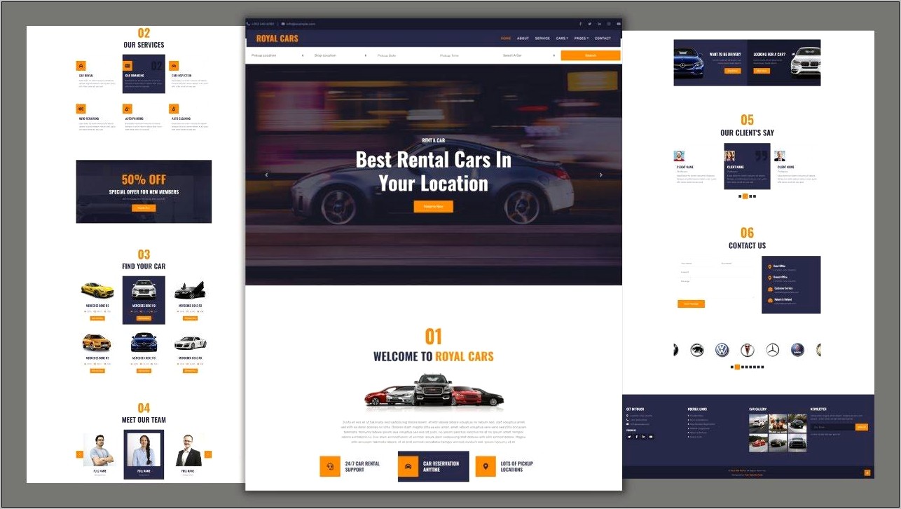 Gauto Car Rental Html Template Download