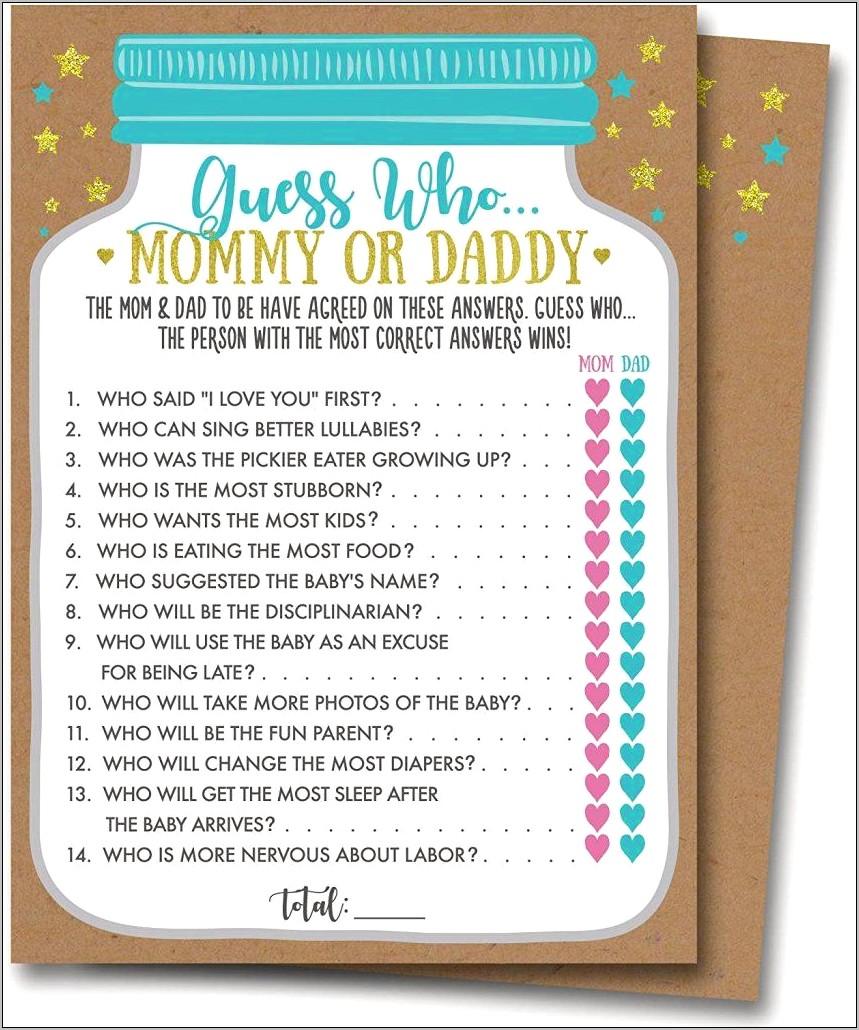 Gender Reveal Game Templates Free Download