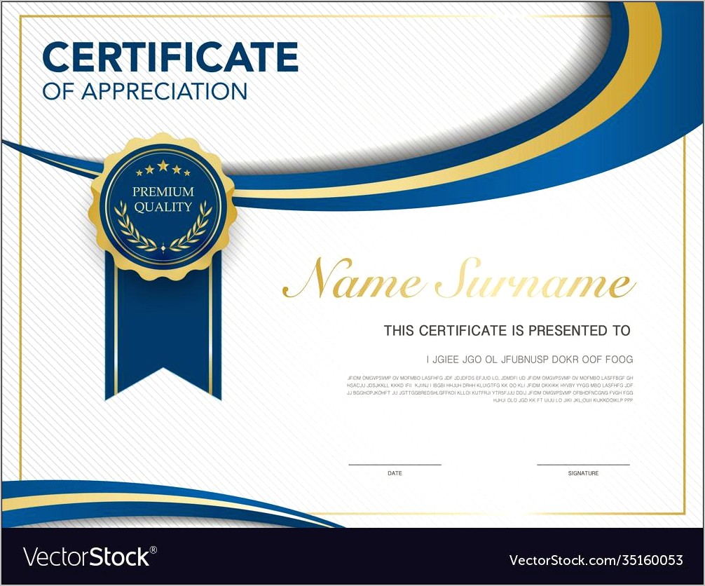 Geographics Kensington Blue Certificate Template Download