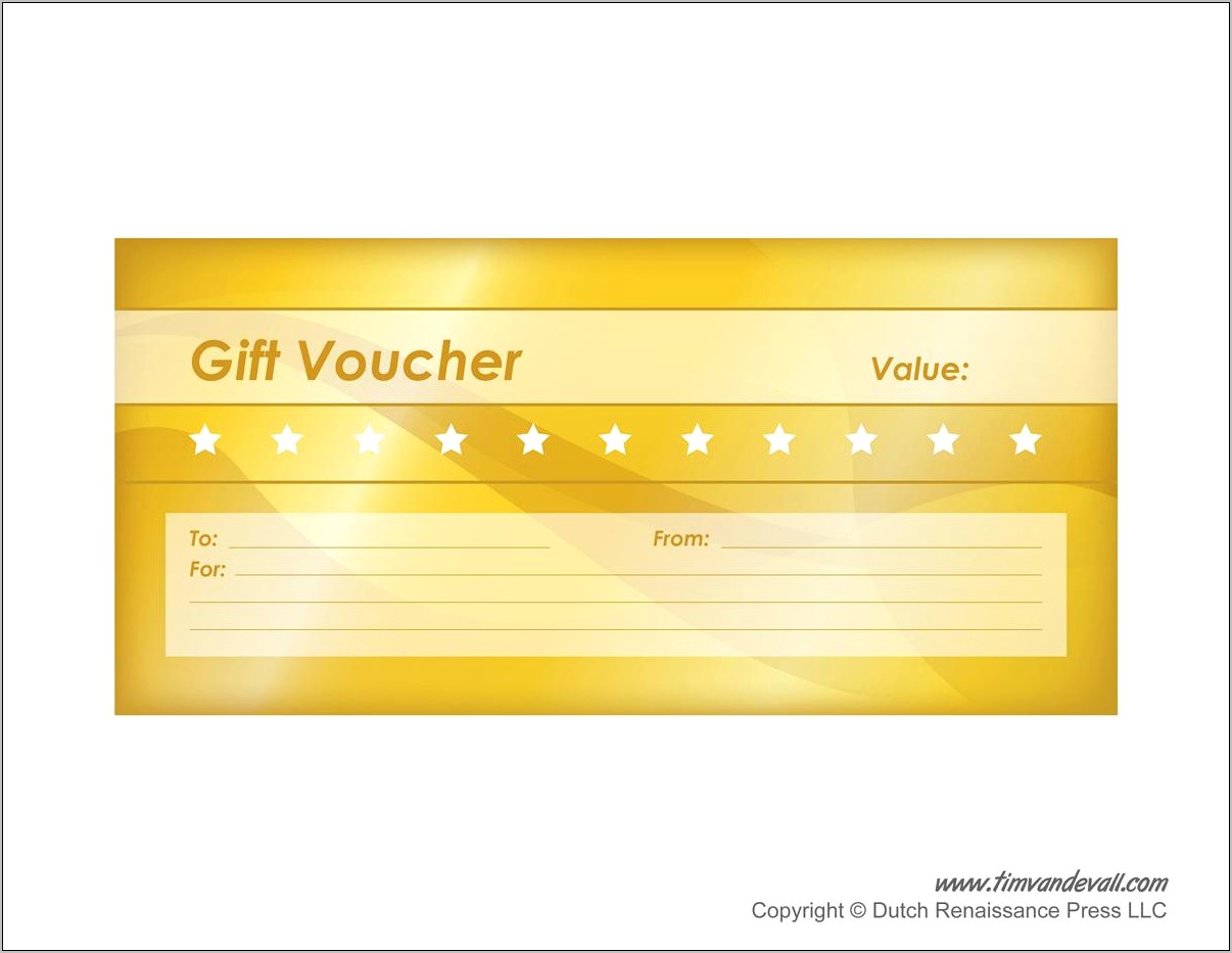 Gift Voucher Template Free Download Word