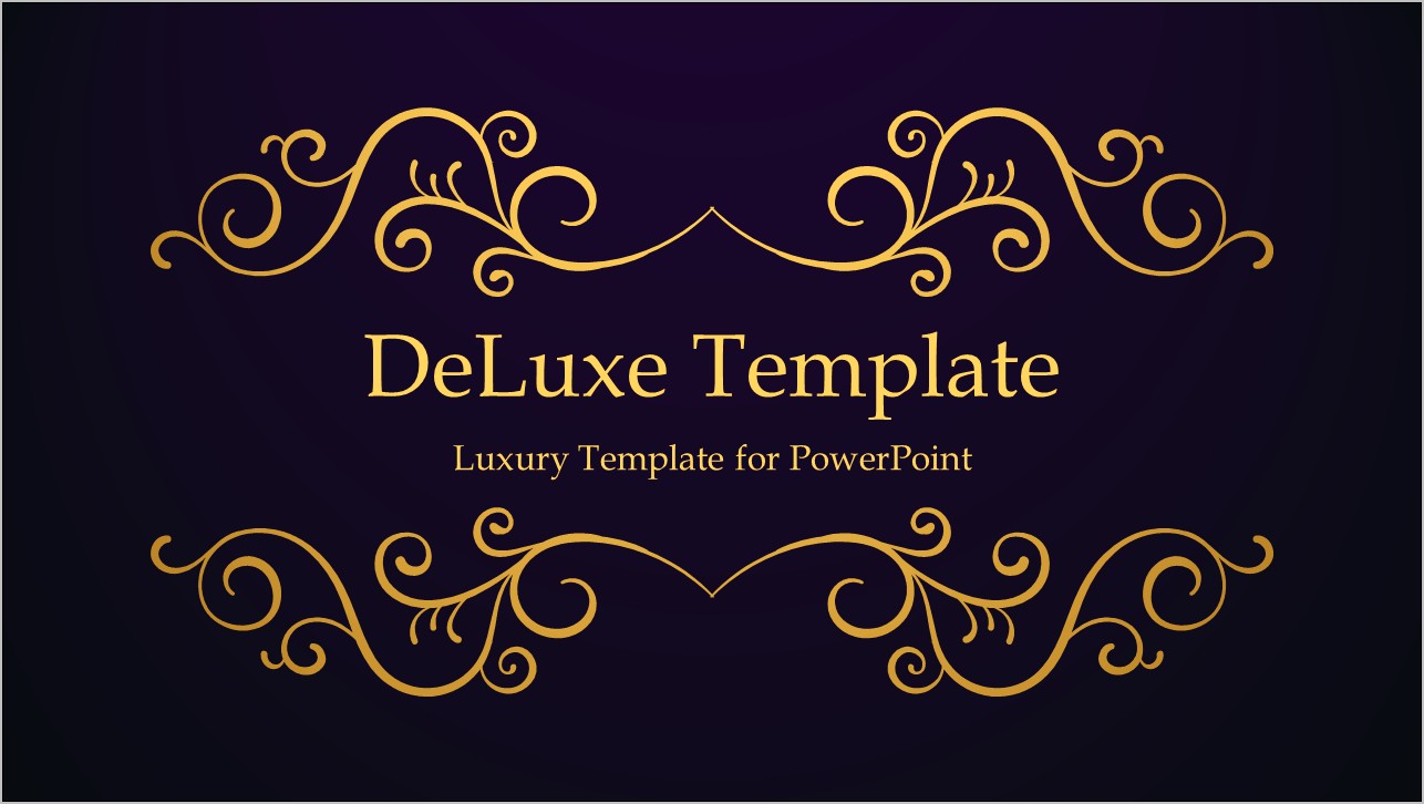 Golden Luxury Powerpoint Templates Free Download