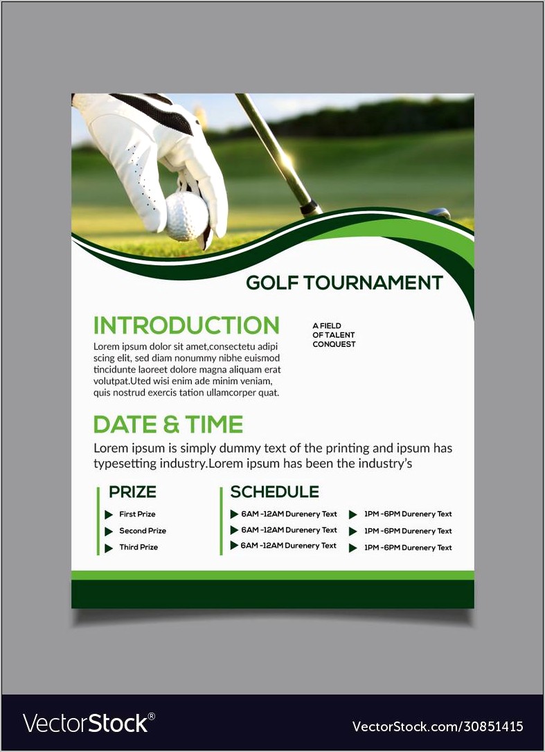 Golf Players Flyer Template Free Download