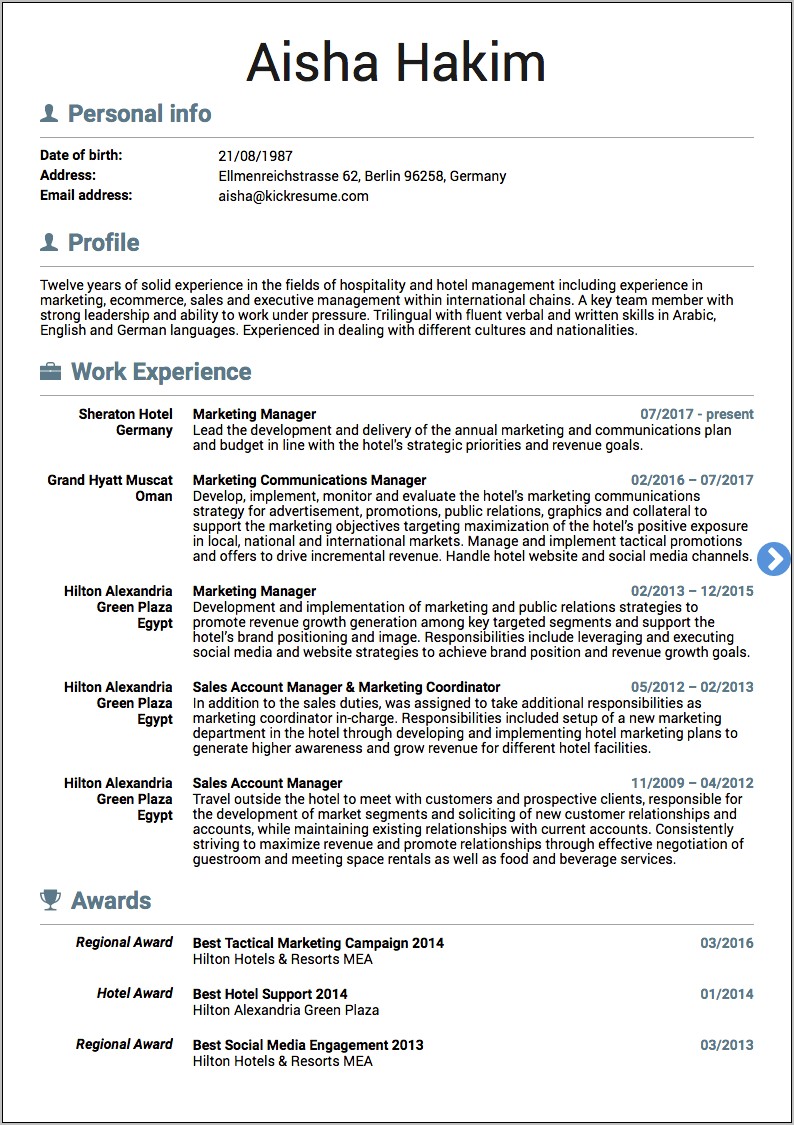 Good Marketing Manager Resume 2018