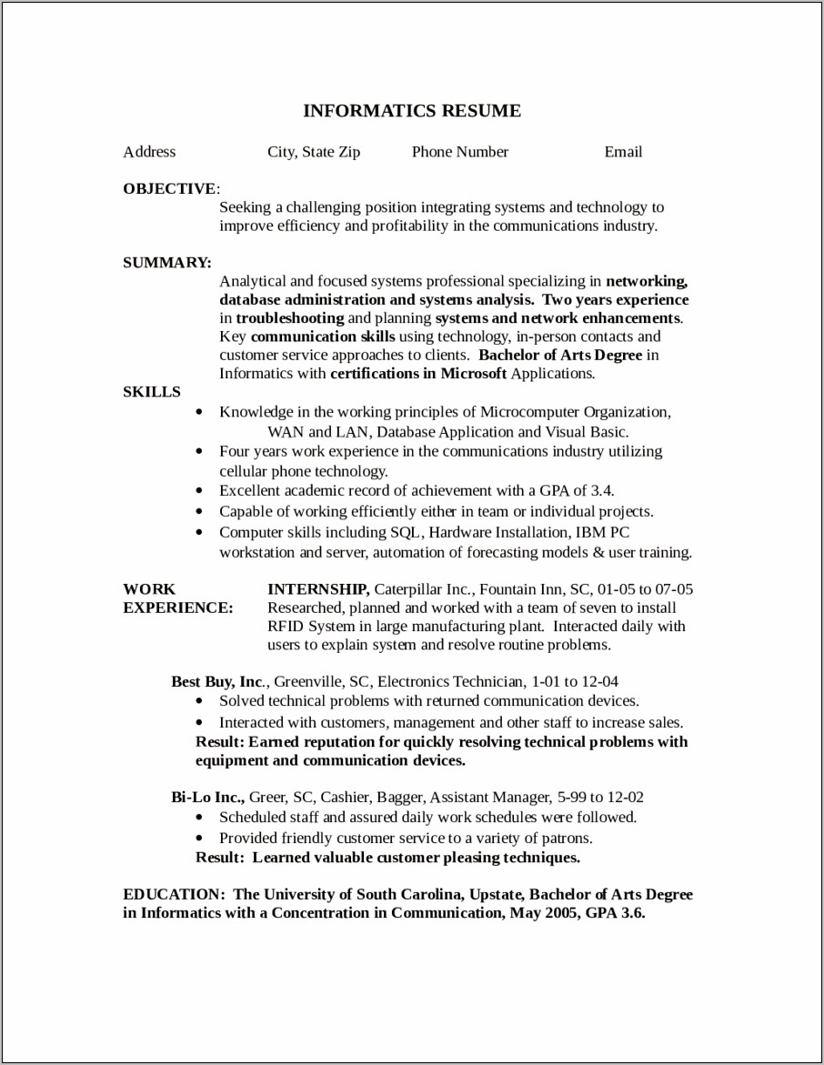 Good Resume Objectives For Management