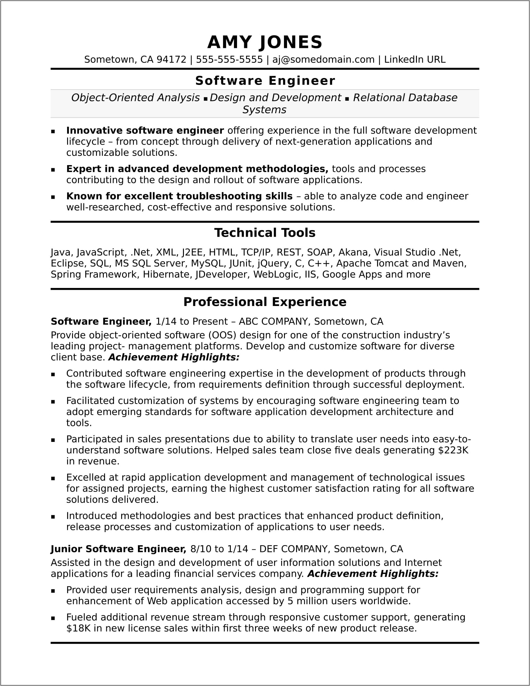 Good Software Skills For Resume