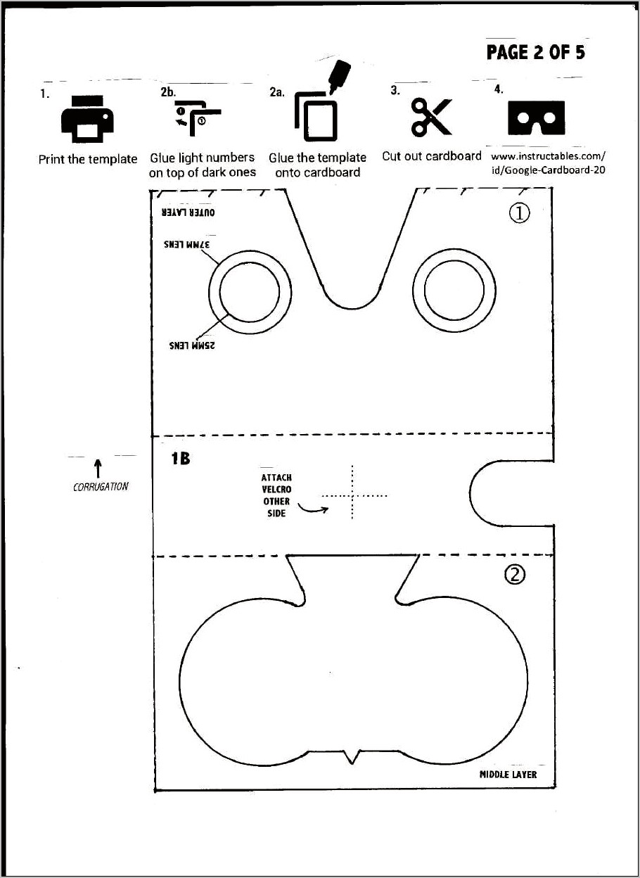 Google Cardboard 30 Template Pdf Download