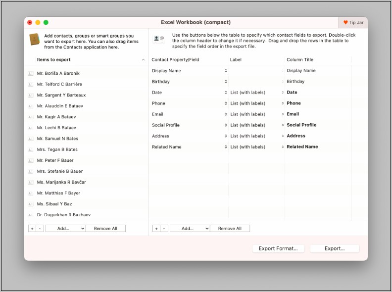 Google Contacts Csv File Format Template Download