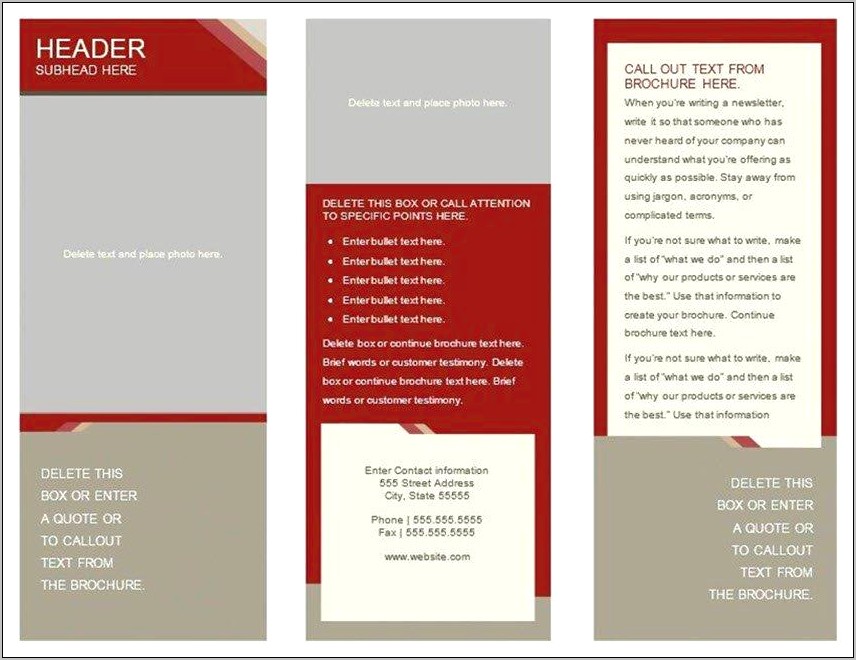 Google Doc Tri Fold Brochure Template Download