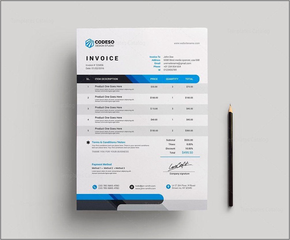 Google Drive Invoice Template Gray Download