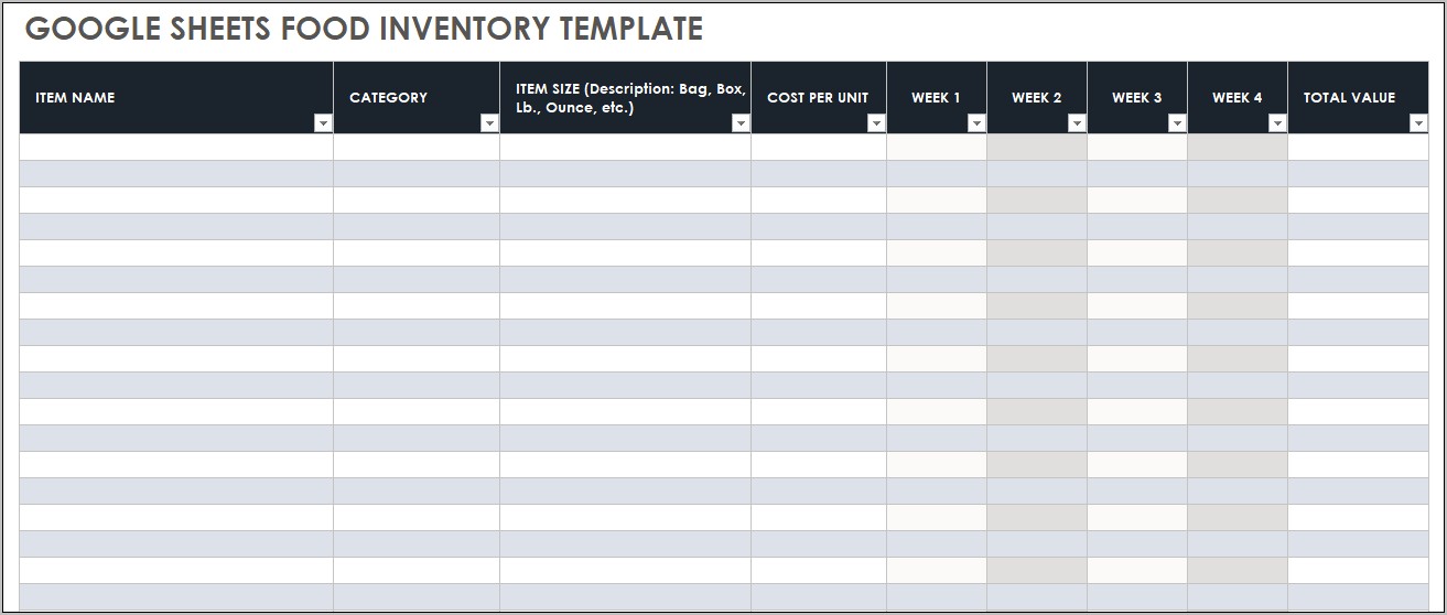 Google Sheets Inventory Template Download Free